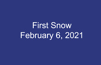 First Snow of 2021 - February 6