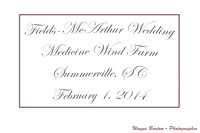 Fields/McArthur Wedding